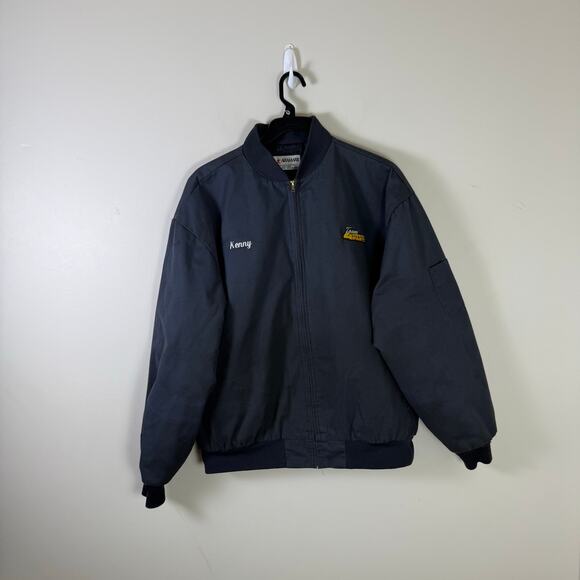 Aramark 4wheels Utility Jacket Size 2xl Navy Gray Y2K Bomb Jacket - Picture 1 of 10